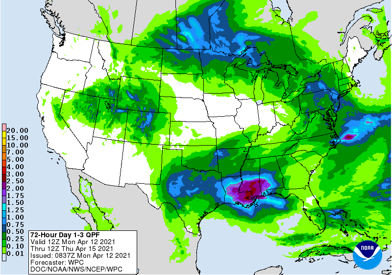 72 Hour Day 1-3 QPF